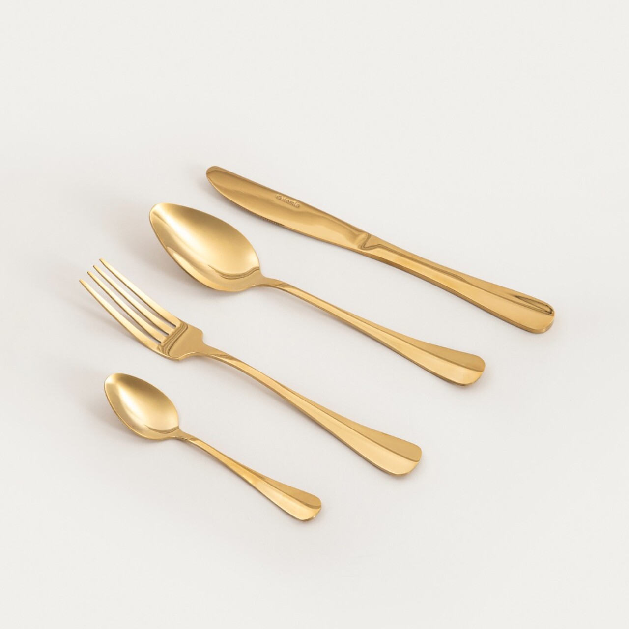 Set tacamuri 16 piese Aurc, Homla, inox, auriu - imagine 5